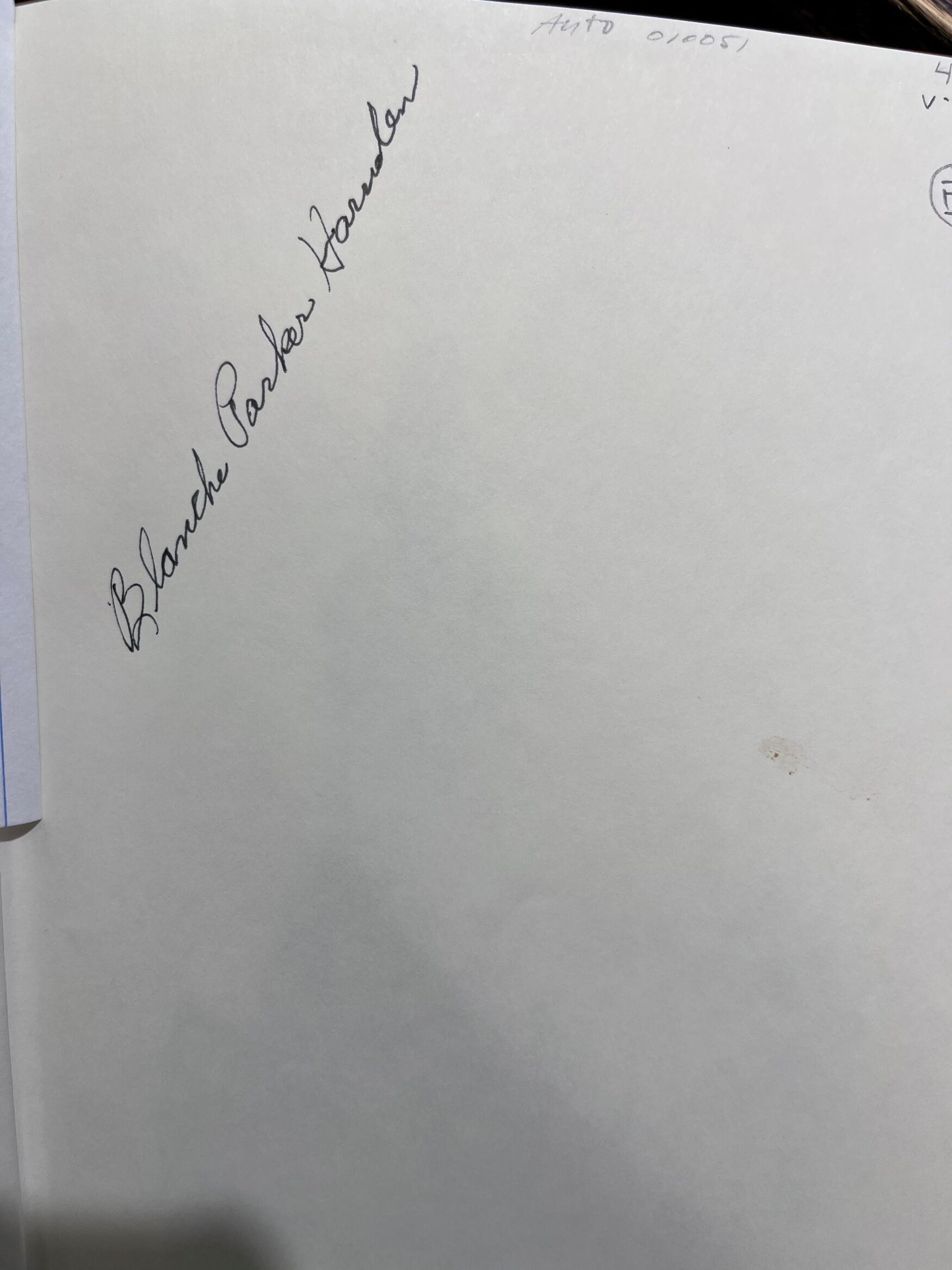 1990 – My Twentieth Century Odyssey – Blanche Parker Harnden (Signed) – Hardcover