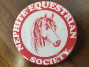 Metal Pin: “Nephite Equestrian Society”