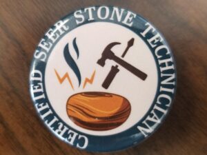 Metal Pin: “Certified Seer Stone Technician”