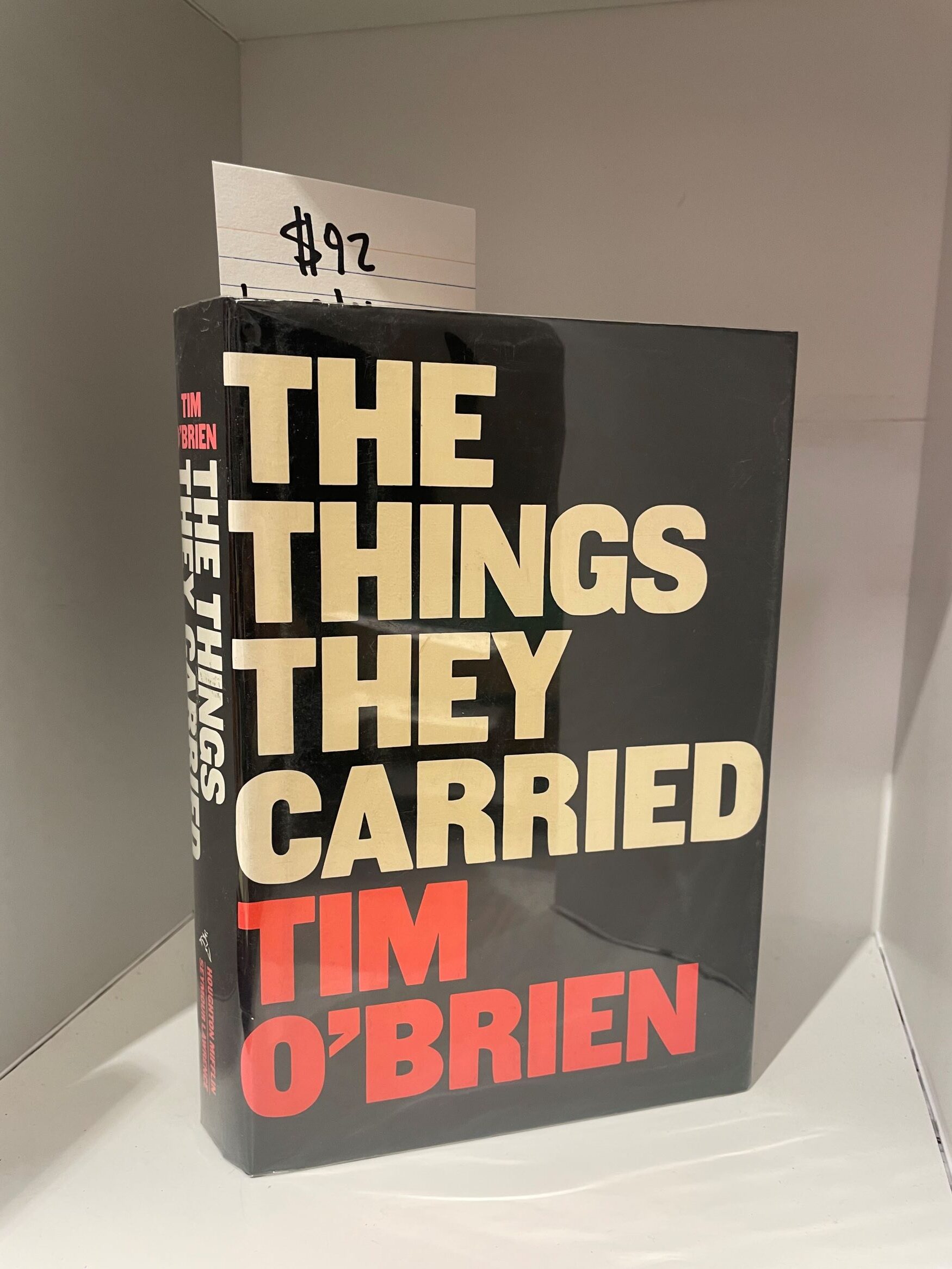 1990 – The Things They Carried, Tim O’ Brien (First Edition), Hardcover w/ Dust Jacket