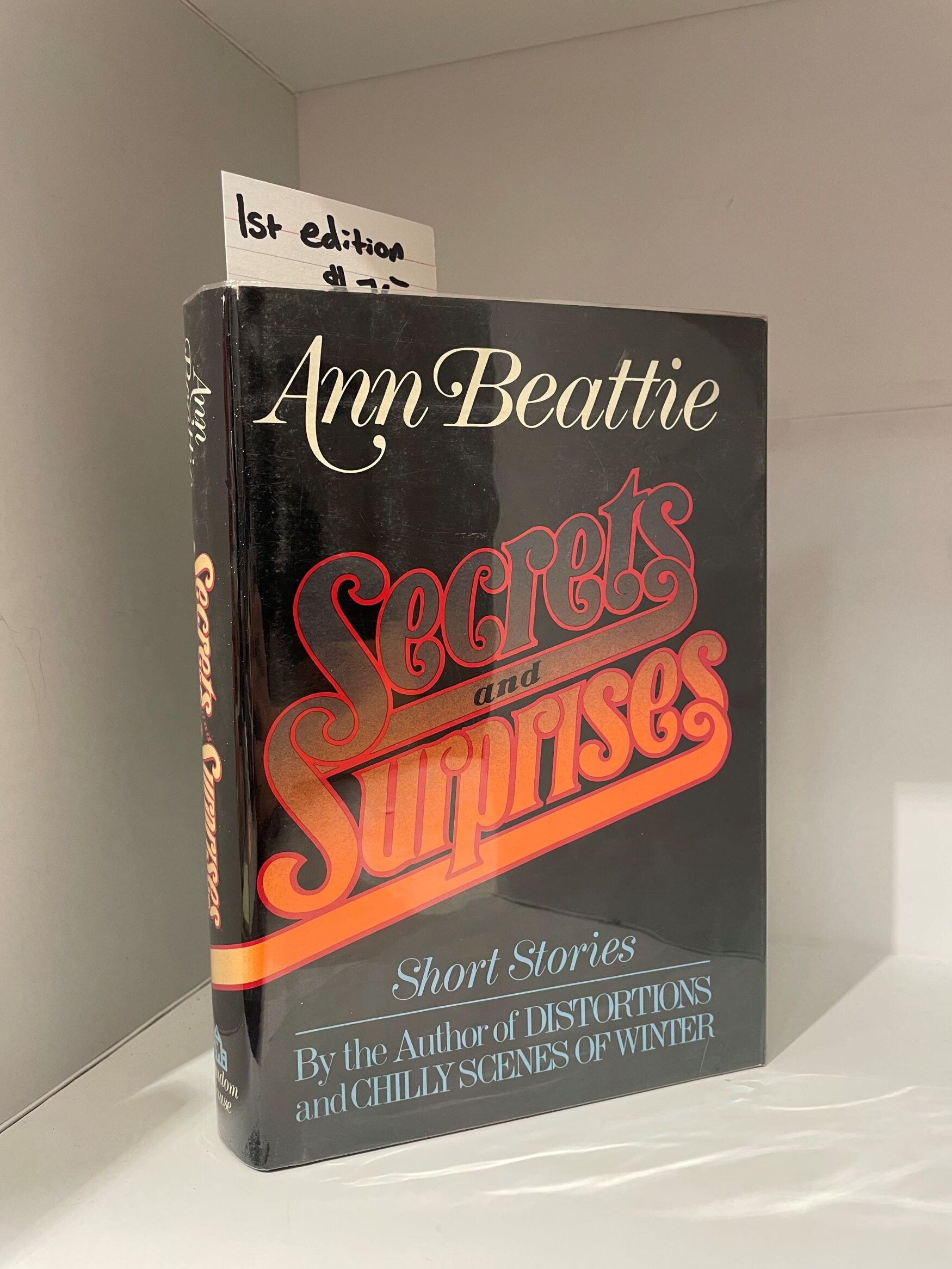 (1978) Secrets and Surprises (First Edition, Signed), Ann Beattie, Hardcover w/ Dust Jacket
