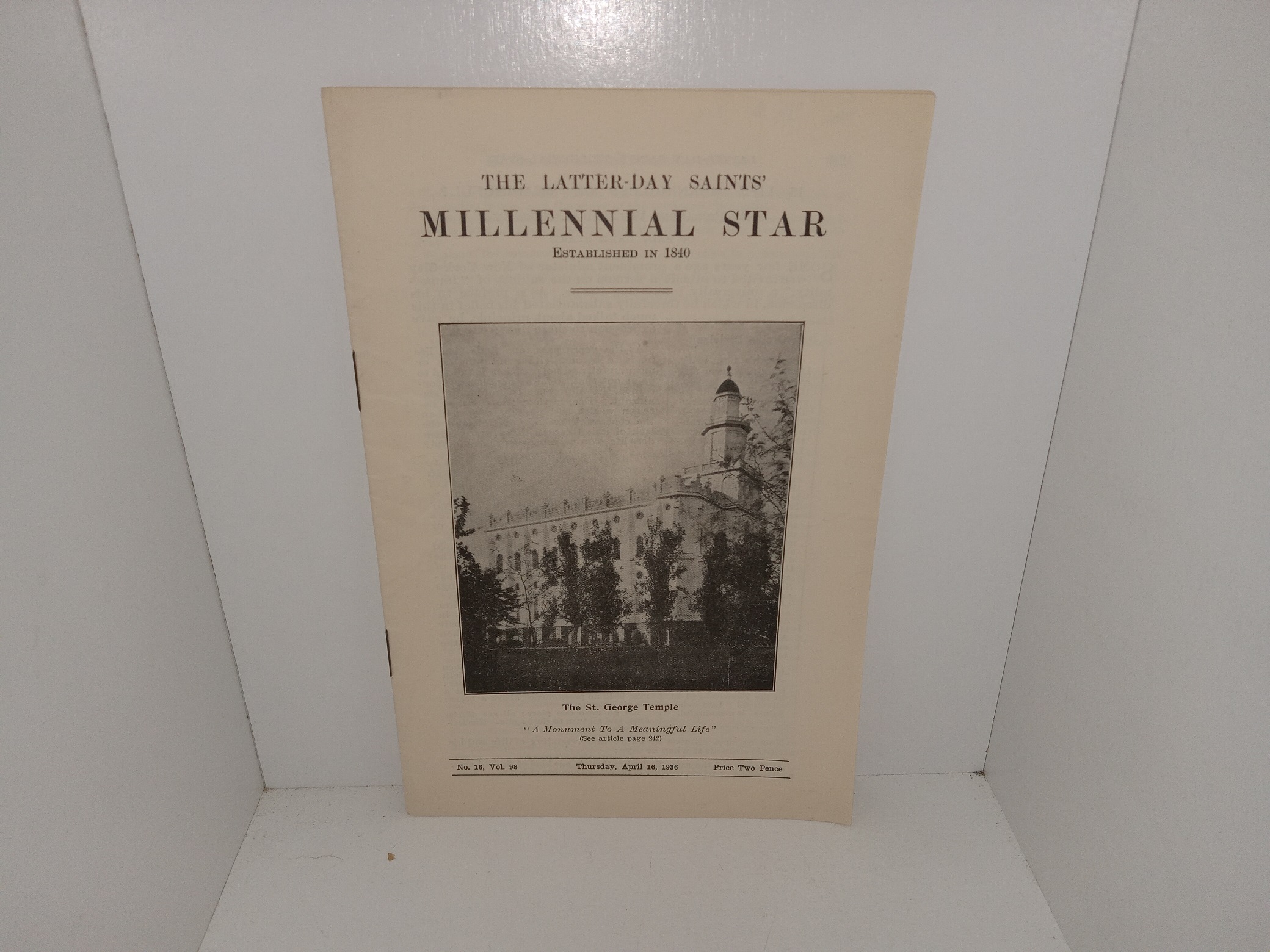 The Latter-day Saints’ Millennial Star: Vol. 98, No. 16, Thursday, April 16, 1936 (1936)
