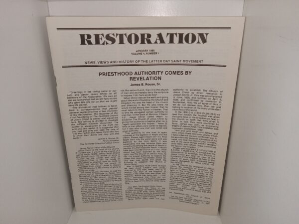Restoration: Vol. 4, No. 1, January 1985 (1985)
