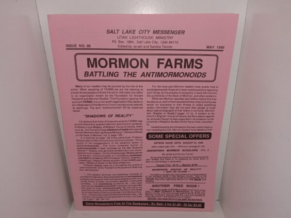Salt Lake City Messenger: Issue No. 90, May 1996 (1996)