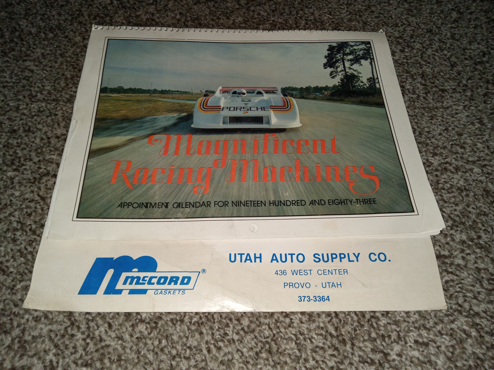 Magnificent Racing Machines: Appointment Calendar for Nineteen Hundred and Eighty-Three (1983)