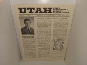 Utah State Historical Society Newsletter: Vol. 41, No. 1, February 1991 (Unbound) (1991)