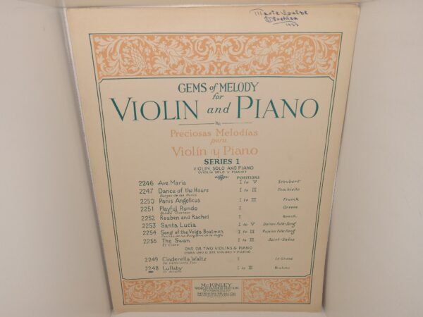 Gems of Melody for Violin and Piano: Series 1, Violin, Solo and Piano (Unbound) (1928) ~ Unknown Author