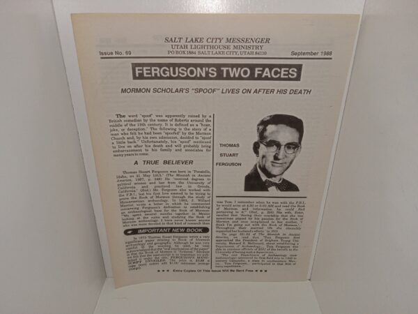 Salt Lake City Messenger: Issue No. 69, September 1988 (Unbound) (1988)