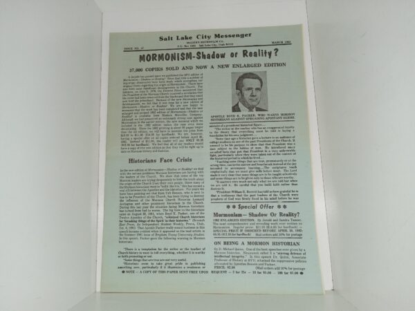 Salt Lake City Messenger: Issue No. 47, March 1982 (Unbound) (1982)