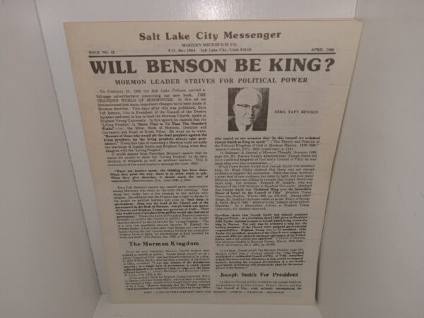 Salt Lake City Messenger: Issue No. 42, April 1980 (Unbound) (1980)