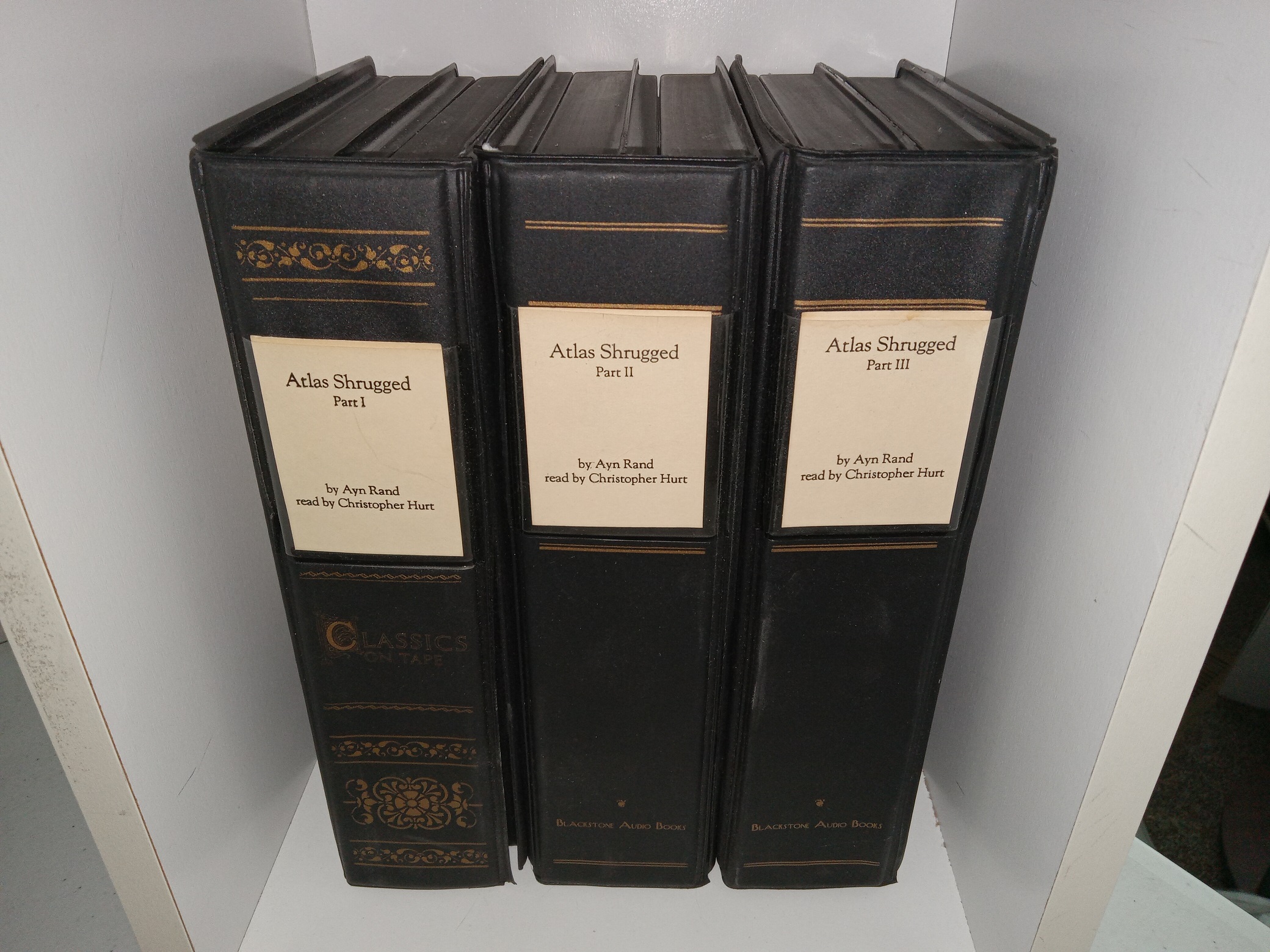 Atlas Shrugged in 3 Parts on 38 Audio Cassettes (1991) ~ by Ayn Rand