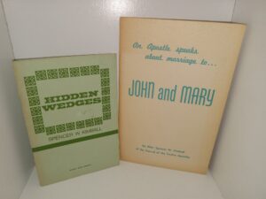 2 LDS Pamphlets: Hidden Wedges / An Apostle Speaks about Marriage to John and Mary (See Details)