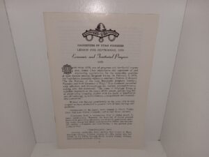 Daughters of Utah Pioneers: Lessons for September, 1978: Economic and Territorial Progress: 1878 (1978)