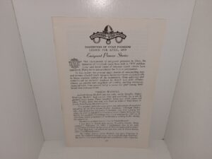 Daughters of Utah Pioneers: Lesson for April, 1979: Emigrant Pioneer Stories (1979)