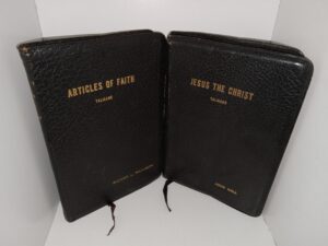 2 LDS Leather Books by James E. Talmage: Articles of Faith / Jesus the Christ (See Details)