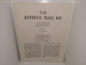 Utah Historical Trails Map (Fold-Out Map) (1948) ~ Prepared by Dale L. Morgan