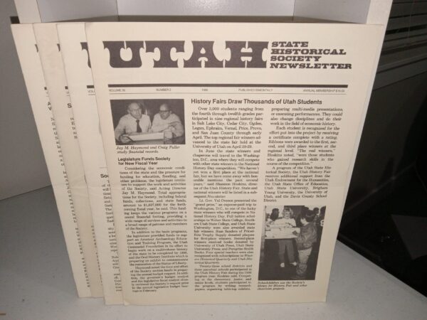 5 Issues of Utah State Historical Society Newsletter (See Details)