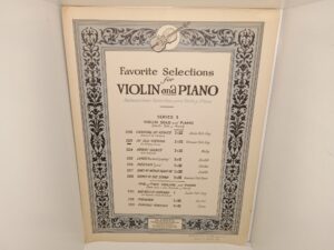Favorite Selections for Violin and Piano: Series 3: Violin Solo and Piano: In Old Vienna (Sheet Music) (Unbound) (1927) ~ Arranged by Henry S. Sawyer