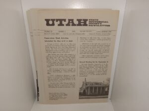 9 Issues of Utah State Historical Society Newsletter (See Details)
