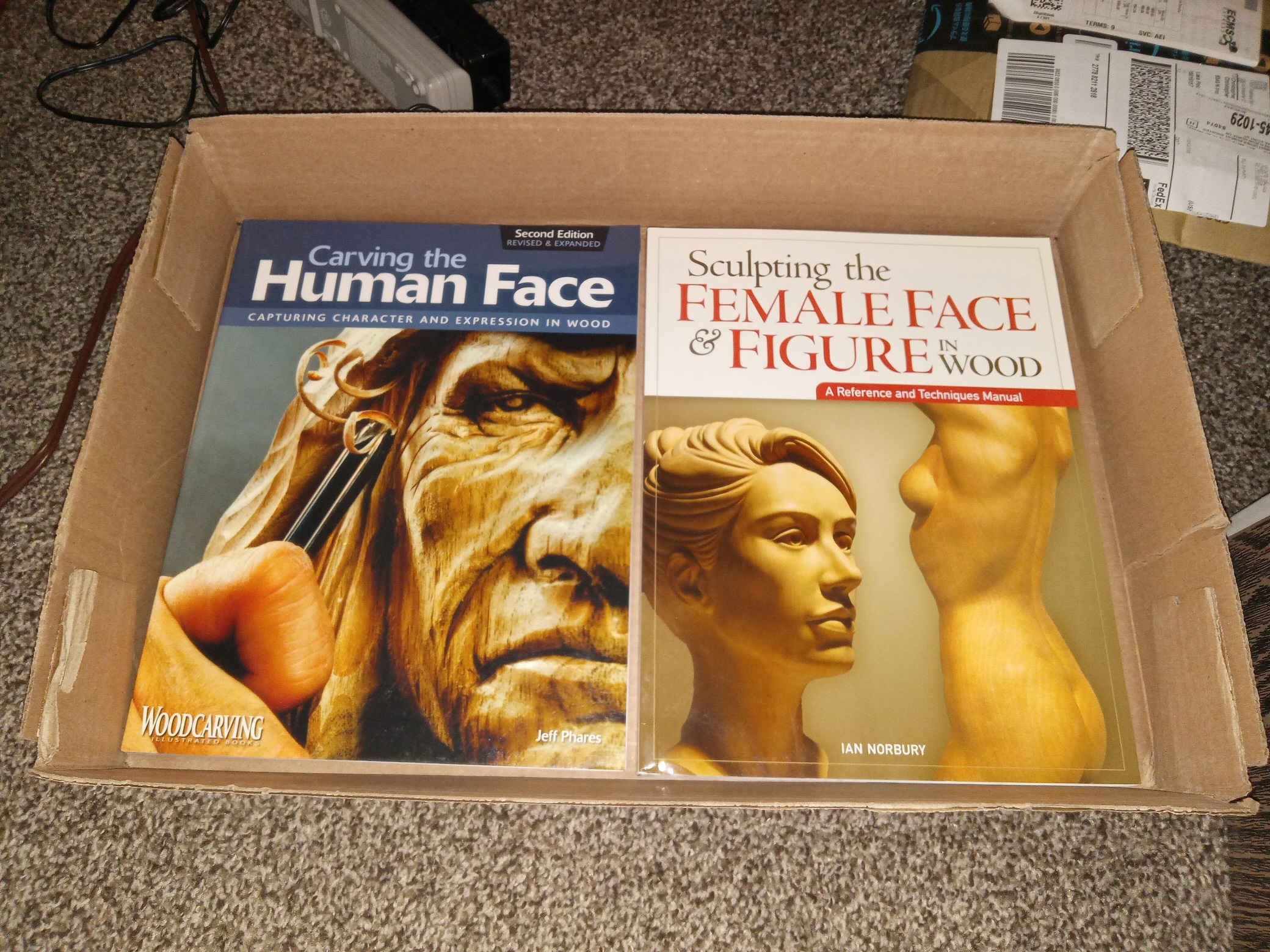 2 Books about Sculpting: Carving the Human Face: Capturing Character and Expression in Wood / Sculpting the Female Face & Figure in Wood (See Details)