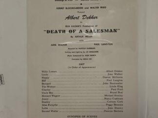 Capitol Theater “Death of a Salesman” playbill