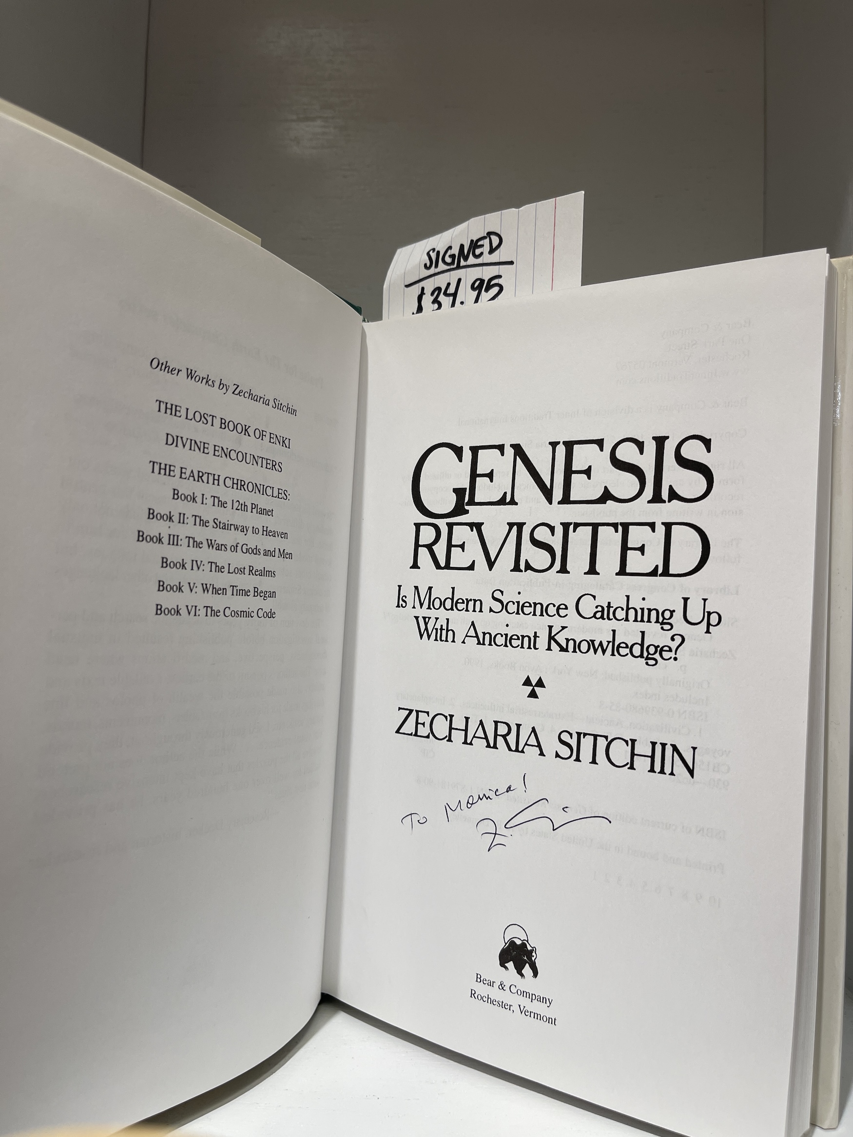 2002 – Genesis Revised – Zecharia Sitchin – Hardcover