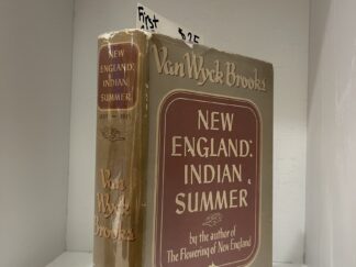 1940- New England Indian Summer-Van Wyck Brooks- Hardcover- First edition