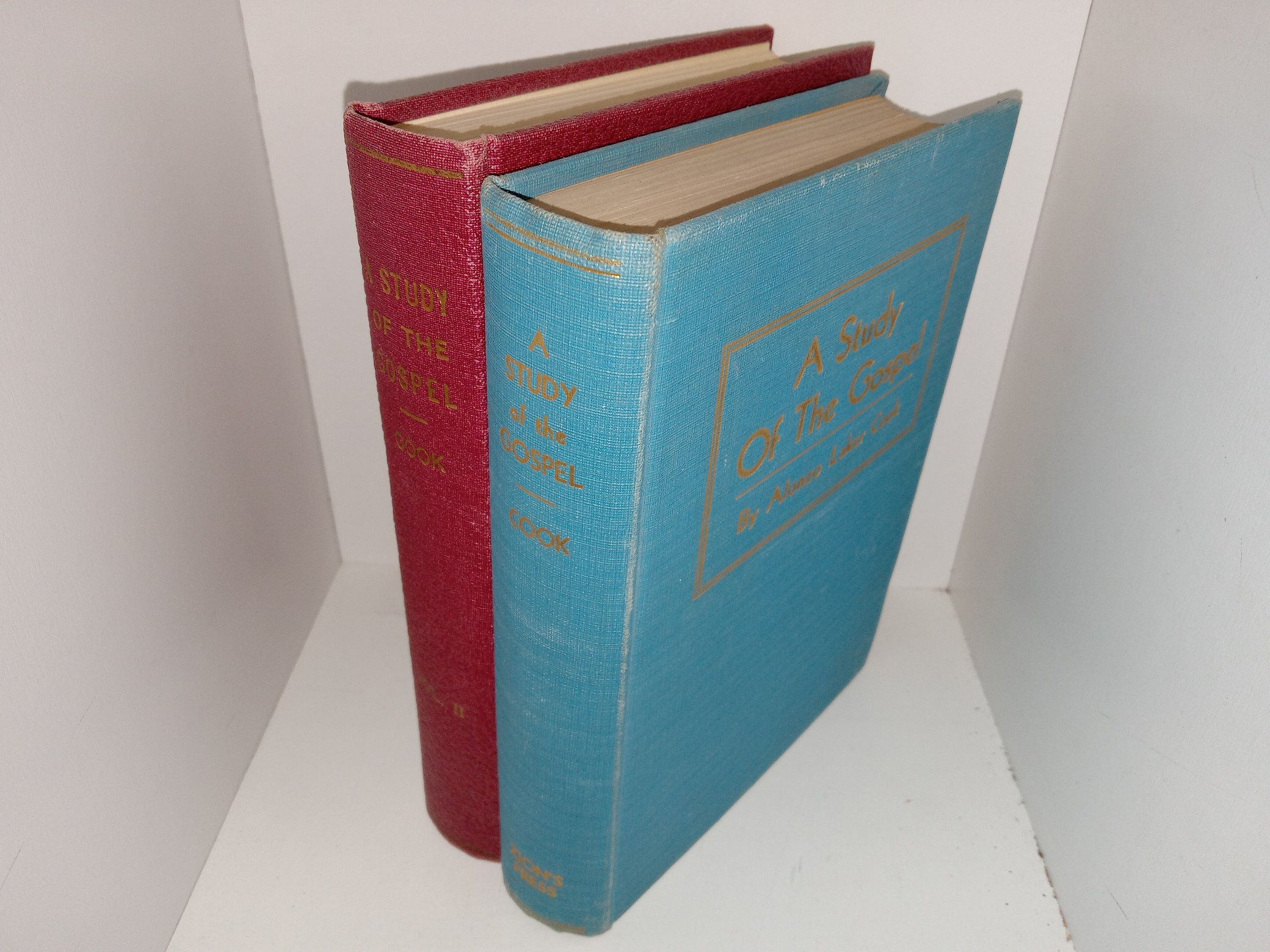 A Study of the Gospel Vols. 1 & 2 (Signed & Inscribed by the Author) (1946) ~ by Alonzo Laker Cook