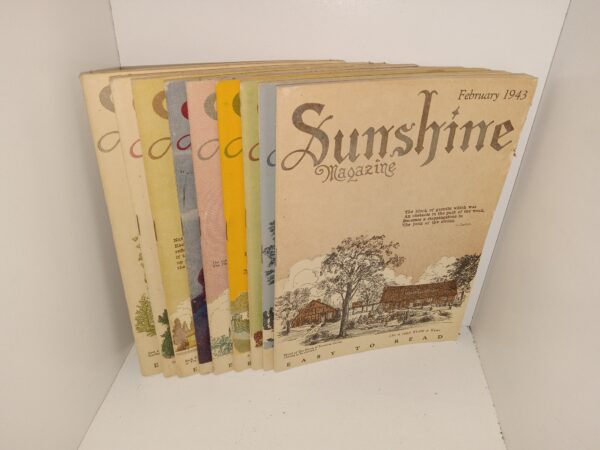9 Issues of Sunshine Magazine for the year of 1943 (See Details)