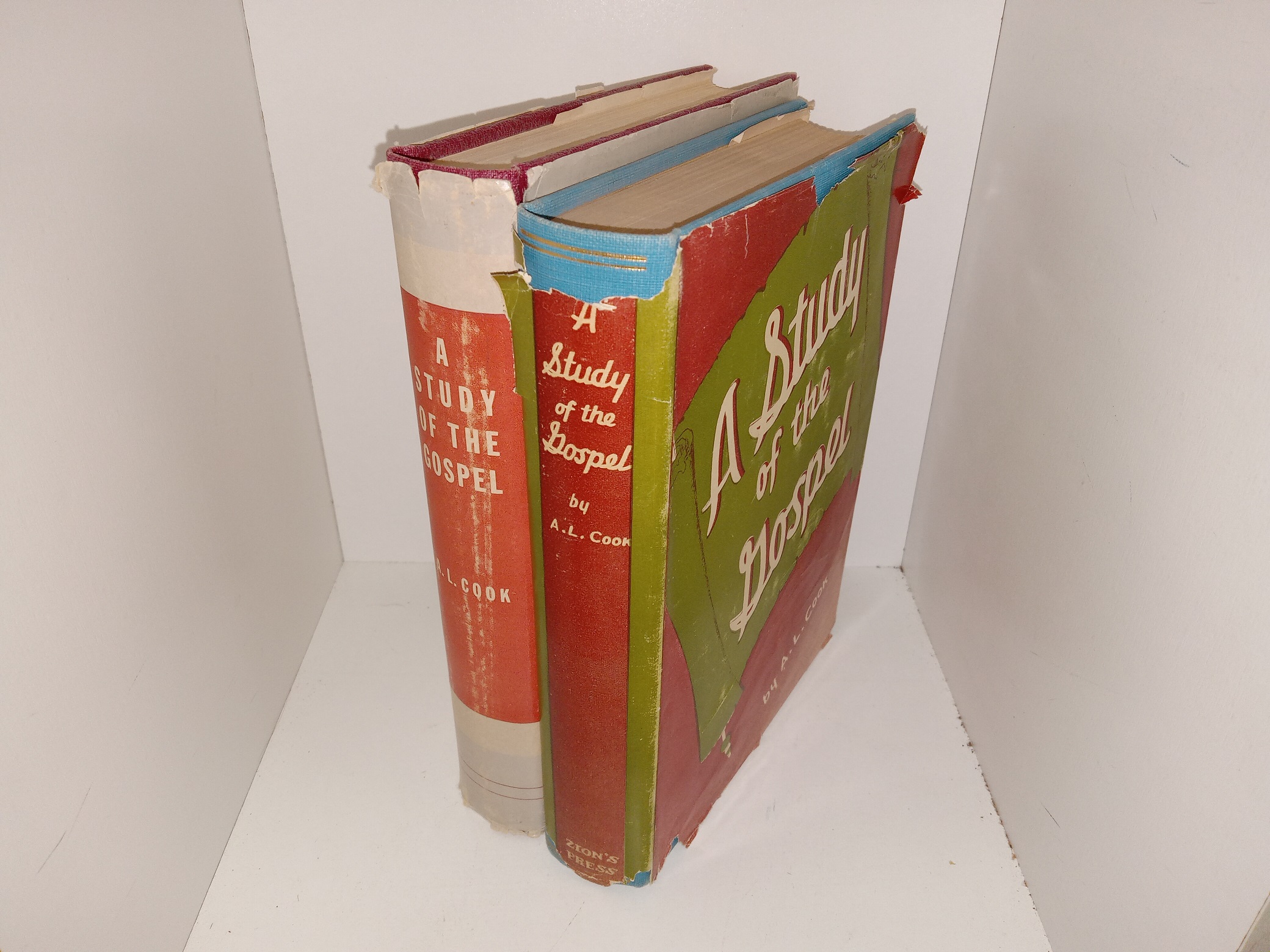 A Study of the Gospel Vols. 1 & 2 (Vol. 1 is Inscribed to President and Sister Smith, and Signed by the Author) (1946) ~ by Alonzo Laker Cook