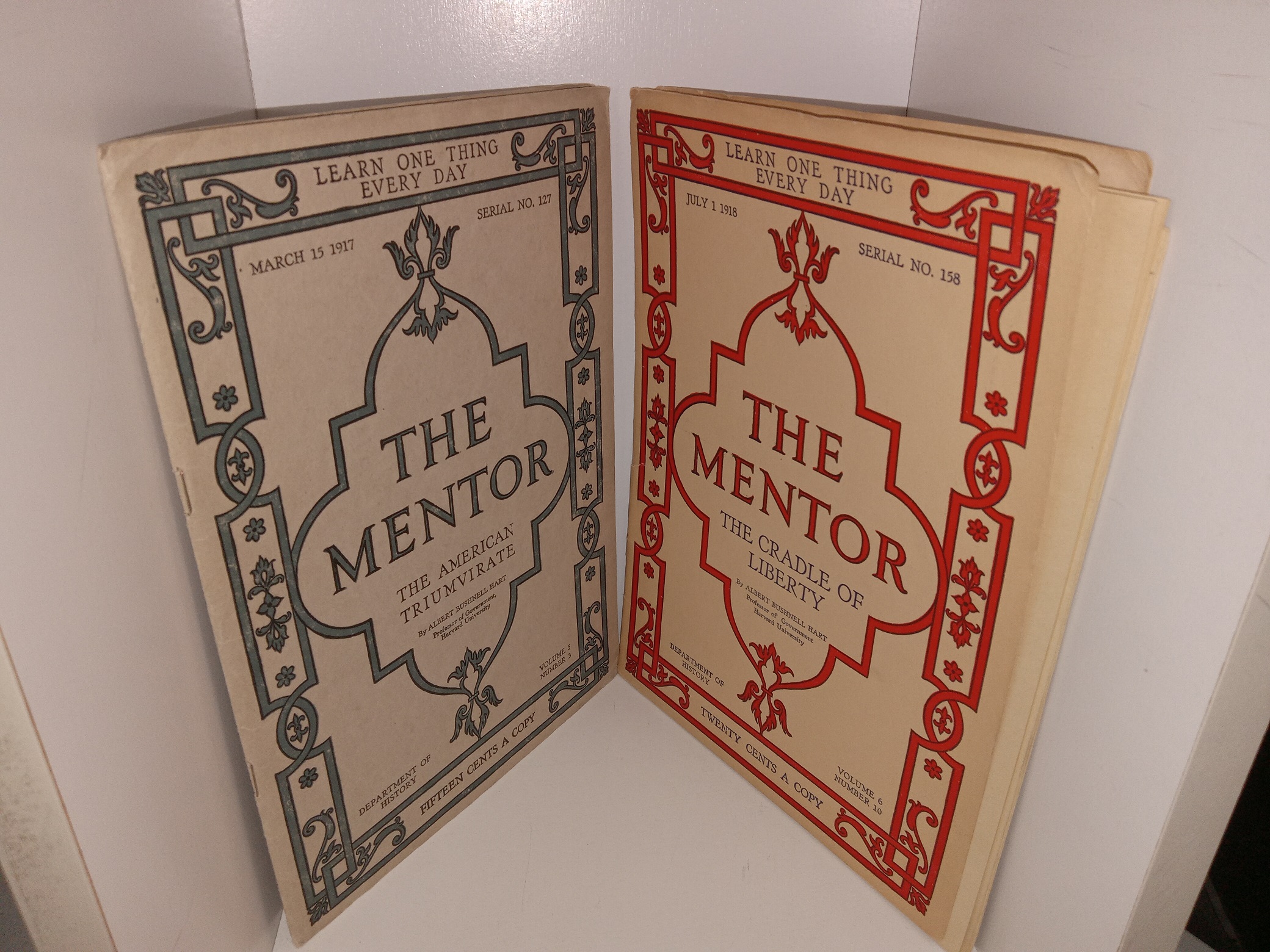 2 Issues of The Mentor by Albert Bushnell Hart (Each w/ 6 Plates Included Within) (See Details)