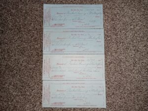 4 Becker Brewing & Malting Company Cancelled Checks (1907)