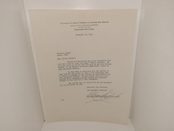 Letter Signed by Apostle LeGrand Richards (1945)