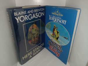 2 Signed, LDS Novels written by Blaine and Brenton Yorgason: Here Stands a Man / Soderberg Series 4: Seven Days for Ruby (See Details)