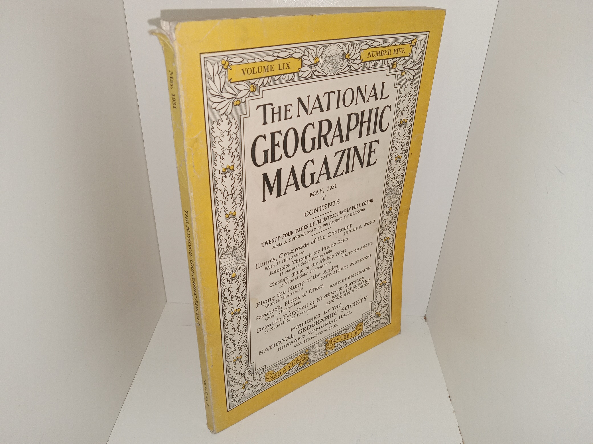 The National Geographic Magazine: Vol. 59, No. 5, May, 1931 w/ Included Fold-Up Map of Illinois (1931)