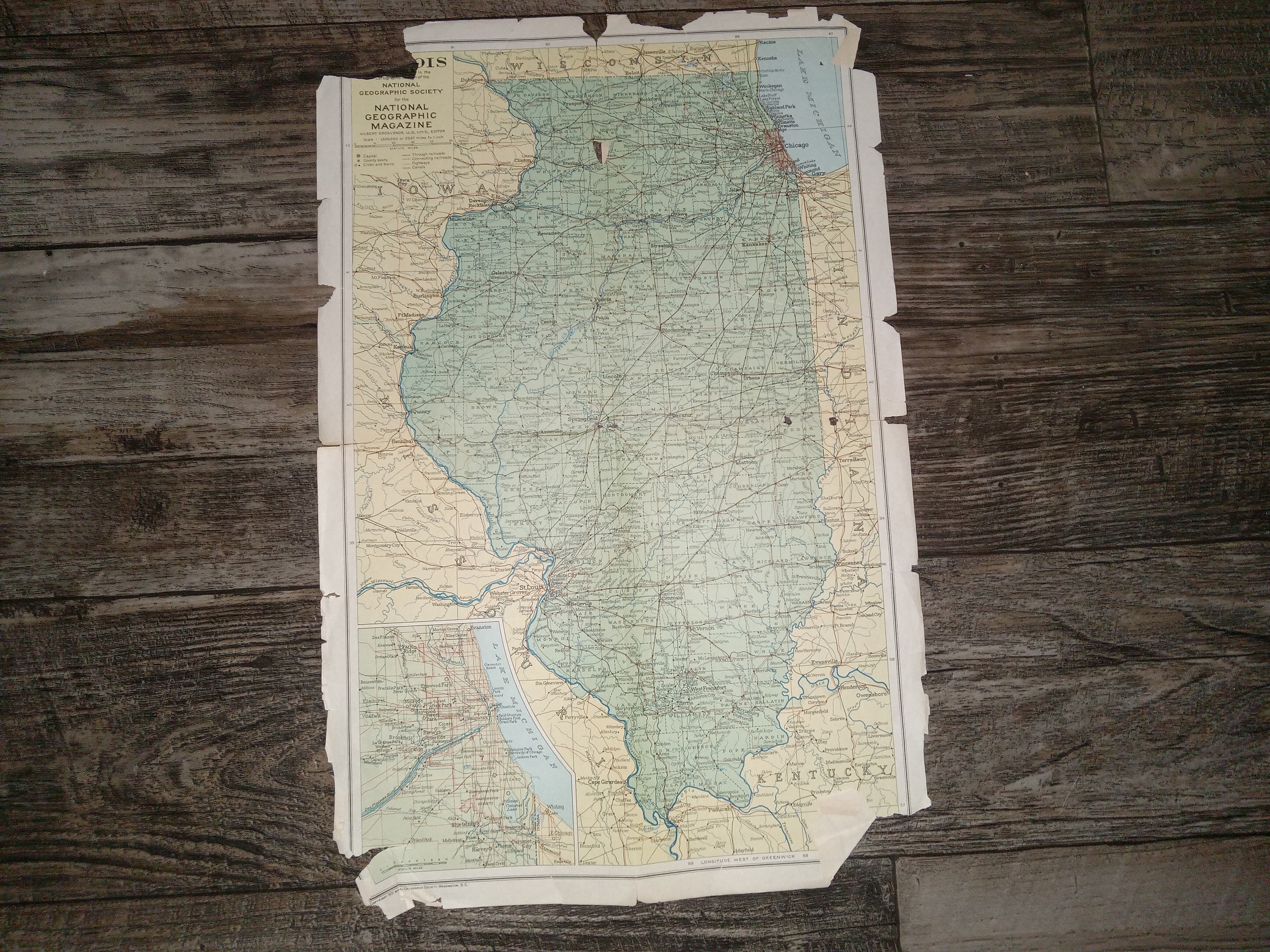 The National Geographic Magazine: Vol. 59, No. 5, May, 1931 w/ Included Fold-Up Map of Illinois (1931)