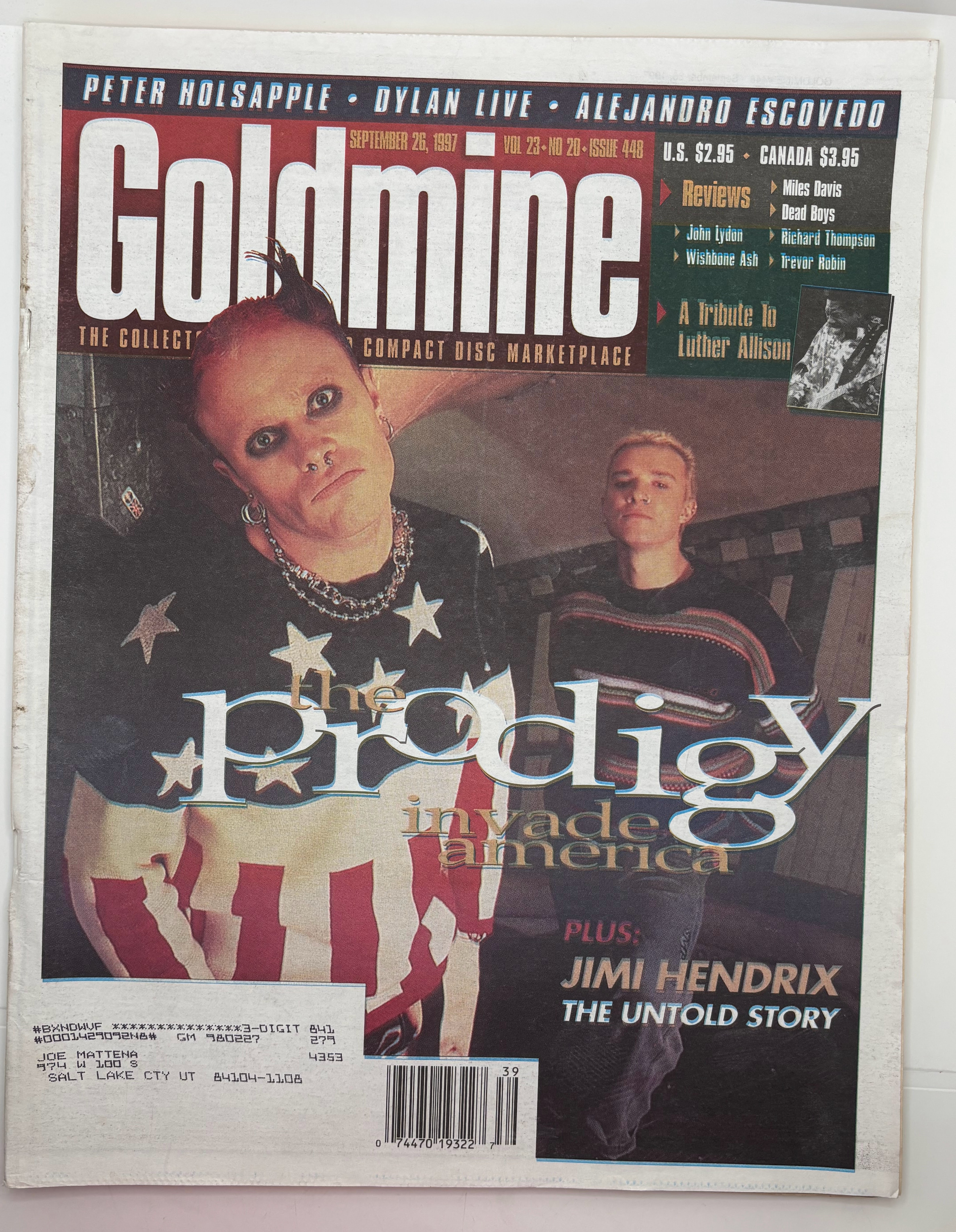 1997-Goldmine: The Prodigy September 26, 1997 Vol. 23 No. 20 Issue 448