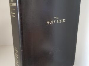 2017 Church Employee Christmas Gift Edition : HOLY BIBLE — Black Italian Invecchiato Leather Binding — No Box or Cards