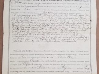 1918-1919 — General Warranty Deed — George and Lucy Brasfield & Cora Browning — Jackson, Missouri