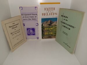 4 RLDS Pamphlets: The “Reorganized” Church VS. Salvation For The Dead / Reorganized Church of Jesus Christ of Latter Day Saints / Fair and Beliefs: Reorganized Church of Jesus Christ of Latter Day Saints / Origin of the “Reorganized” Church: The Question of Succession (See Details)
