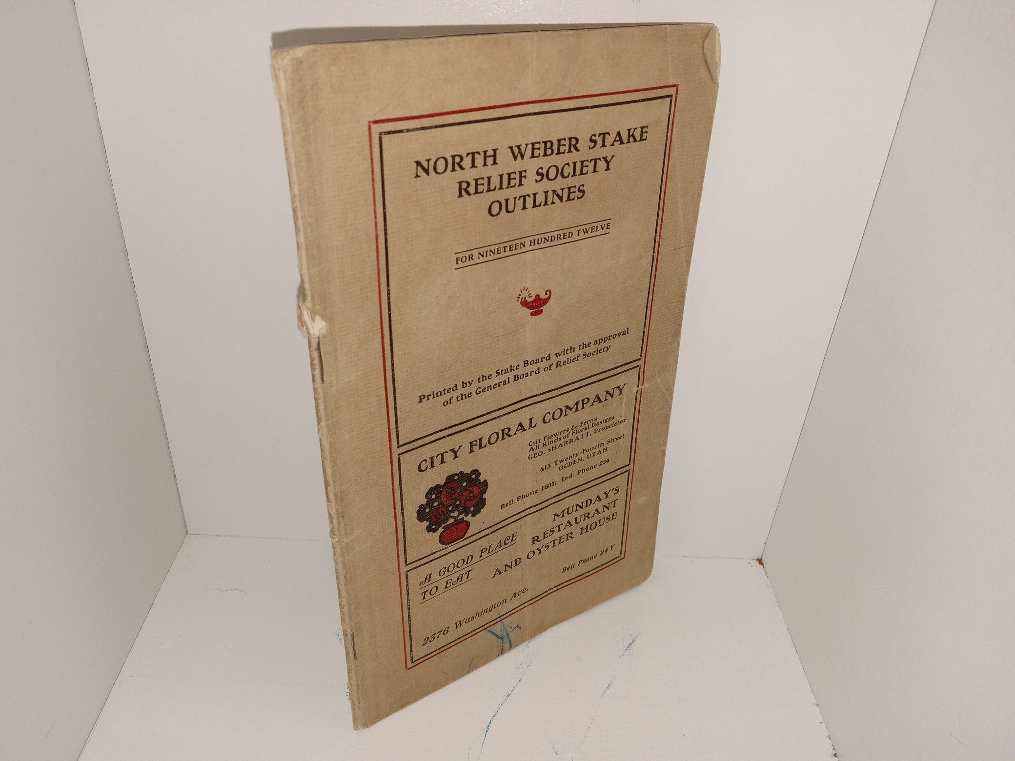 North Weber Stake Relief Society Outlines for Nineteen Hundred Twelve (Pamphlet) (1912) ~ Unknown Author