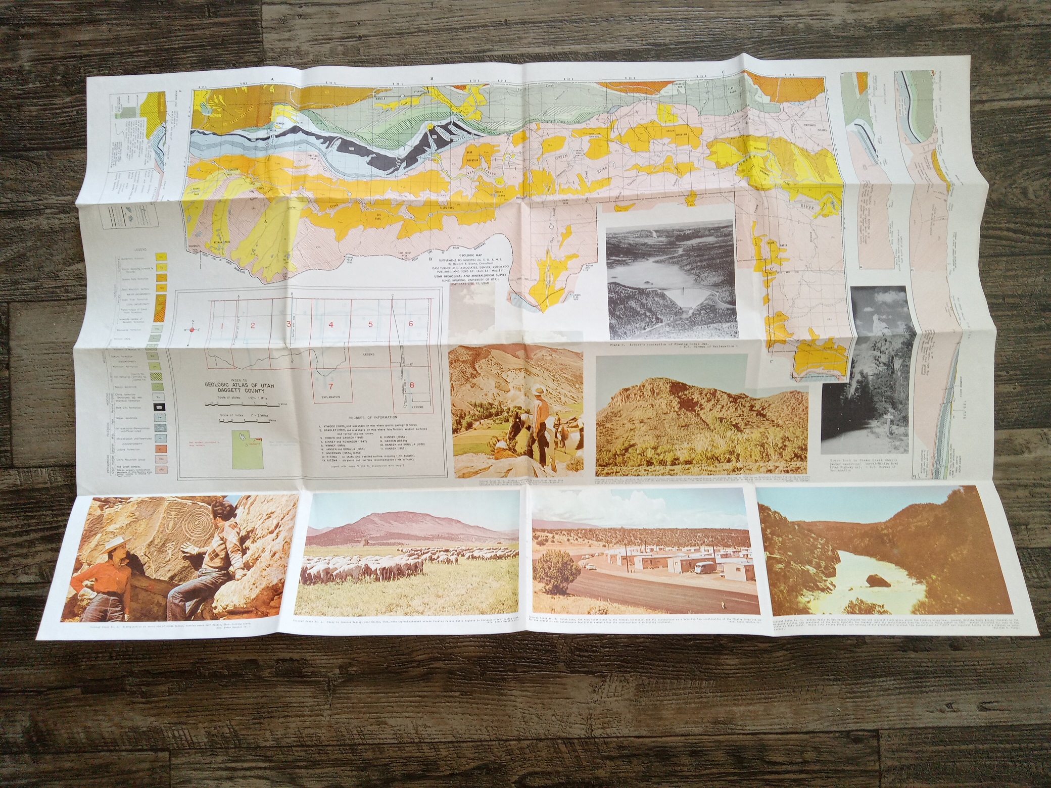 Geologic Map of Daggett County (Fold-Up Map) (Unknown Publishing Date) ~ by Howard R. Ritzma