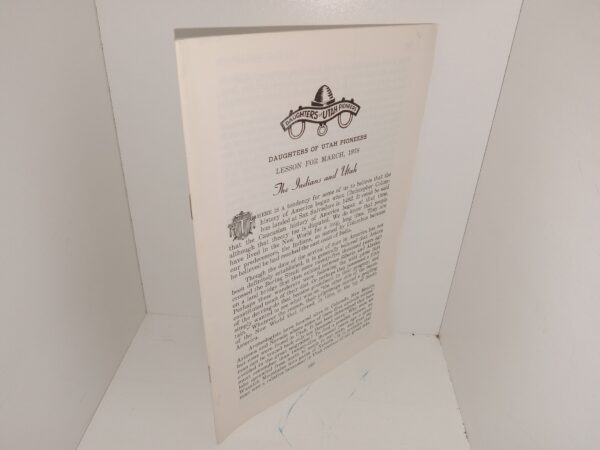 Daughters of Utah Pioneers Lesson for March, 1978: The Indians and Utah (1978)