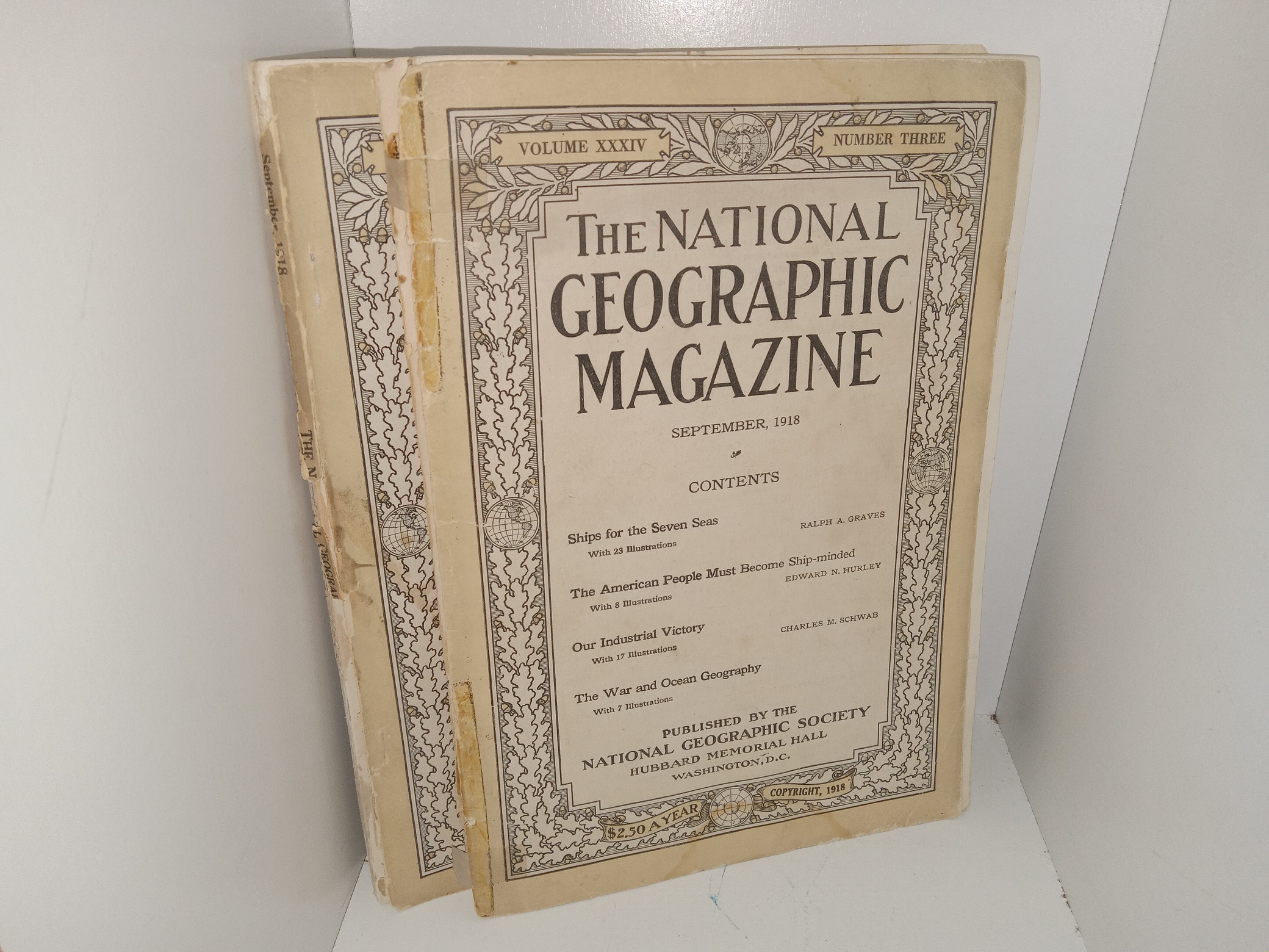 2 Copies of The National Geographic Magazine: Vol. 24, No. 3, September, 1918 (1918)