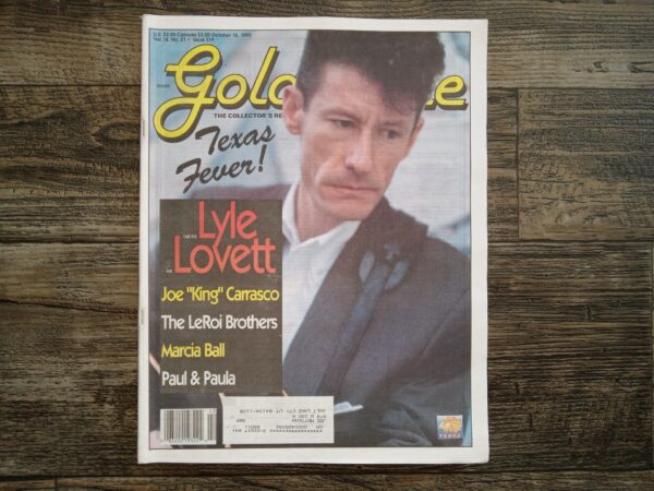 Goldmine: The Collectors Record and Compact Disc Marketplace: Vol. 18, No. 21, Issue 319, October 16, 1992 (Featuring Lyle and Lovett, Joe “King” Carrasco, The LeRoi Brothers, Marcia Ball, Paul & Paula) (Newspaper) (1992)