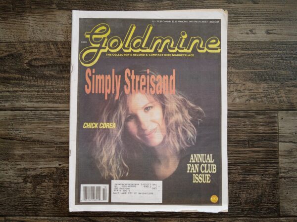 Goldmine: The Collectors Record and Compact Disc marketplace: Vol. 19, No. 5, Issue 329, March 5, 1993 (Featuring Barbara Streisand) (Newspaper) (1993)