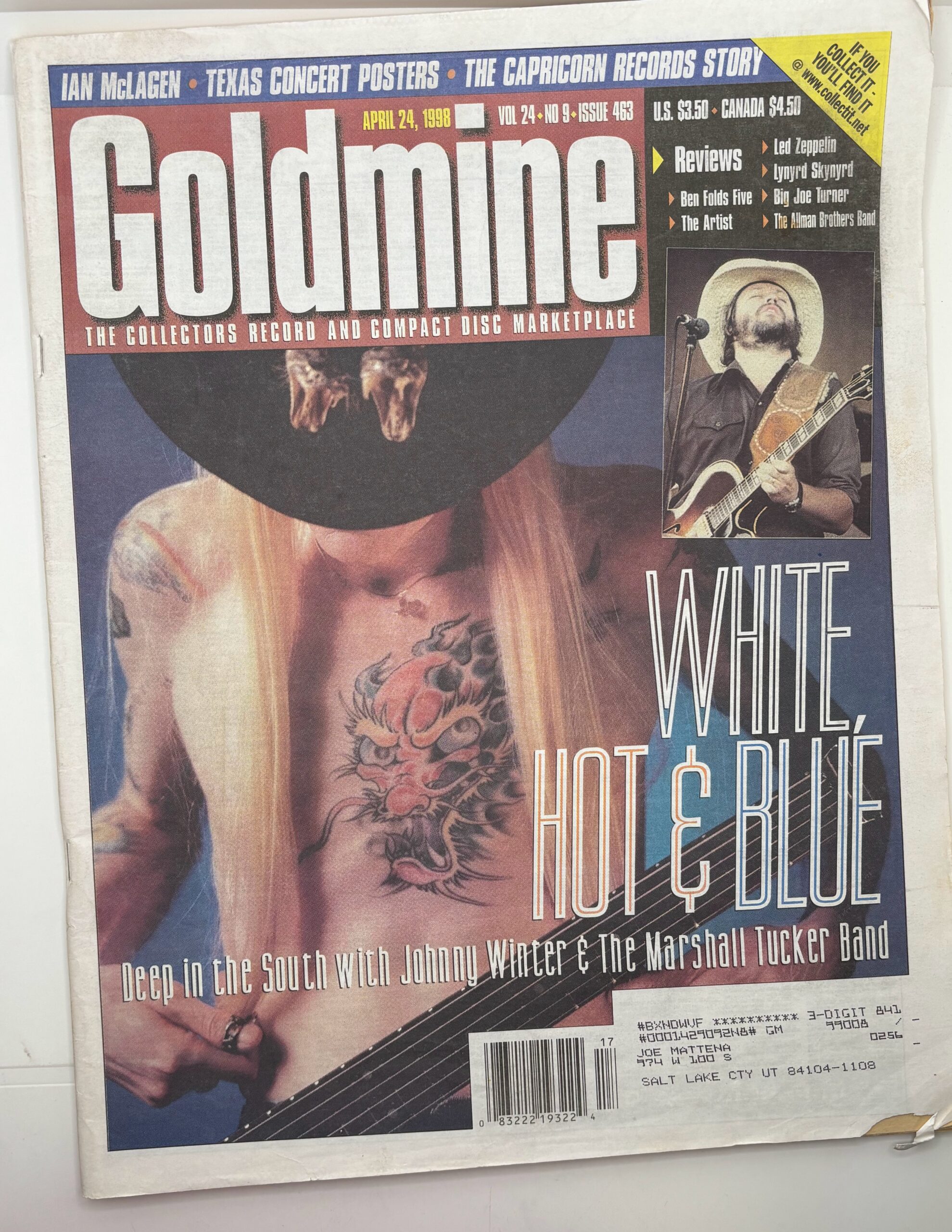 1998-Goldmine: White, Hot, And Blue – April, 24 1998 Vol. 24 No. 9 Issue 463