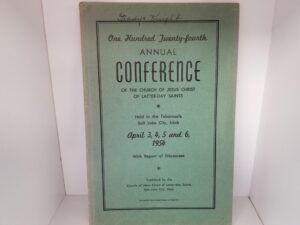 Conference Report – April 1954 —- Name “Gladys Knight” Written at the Top of the Front Cover