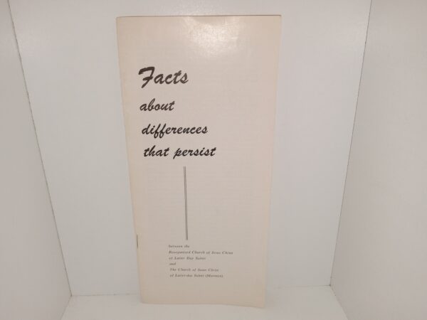 Facts about Differences that Persist (Pamphlet) (Unknown Publishing Date) ~ Unknown Author