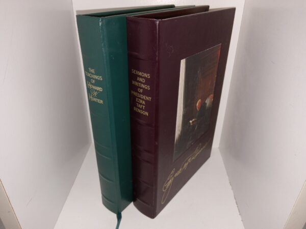 2 Leather LDS Books: The Teachings of Howard W. Hunter / Sermons and Writings of President Ezra Taft Benson (See Details)